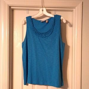 Chico’s Blue sleeveless top size L